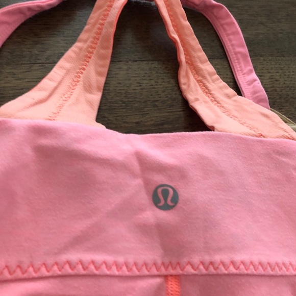 LULULEMON PINK RACERBACK TANK WITH SHELF BRA - Picture 3 of 3